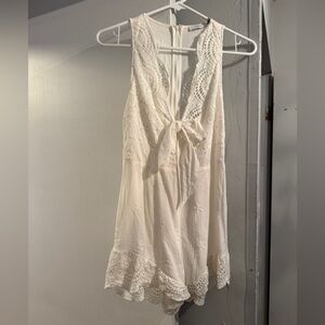 Lush Cream Textured Romper